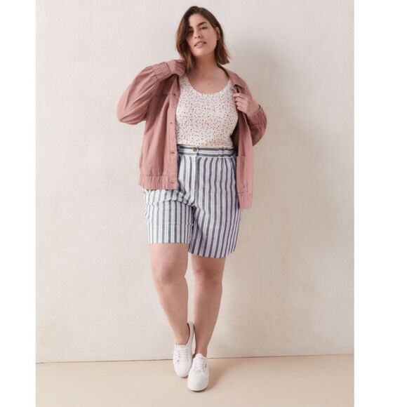 Pennington’s Linen Blend Paper Bag Waist Frill Short - In Every Story Sz 14 NWT - Picture 1 of 11